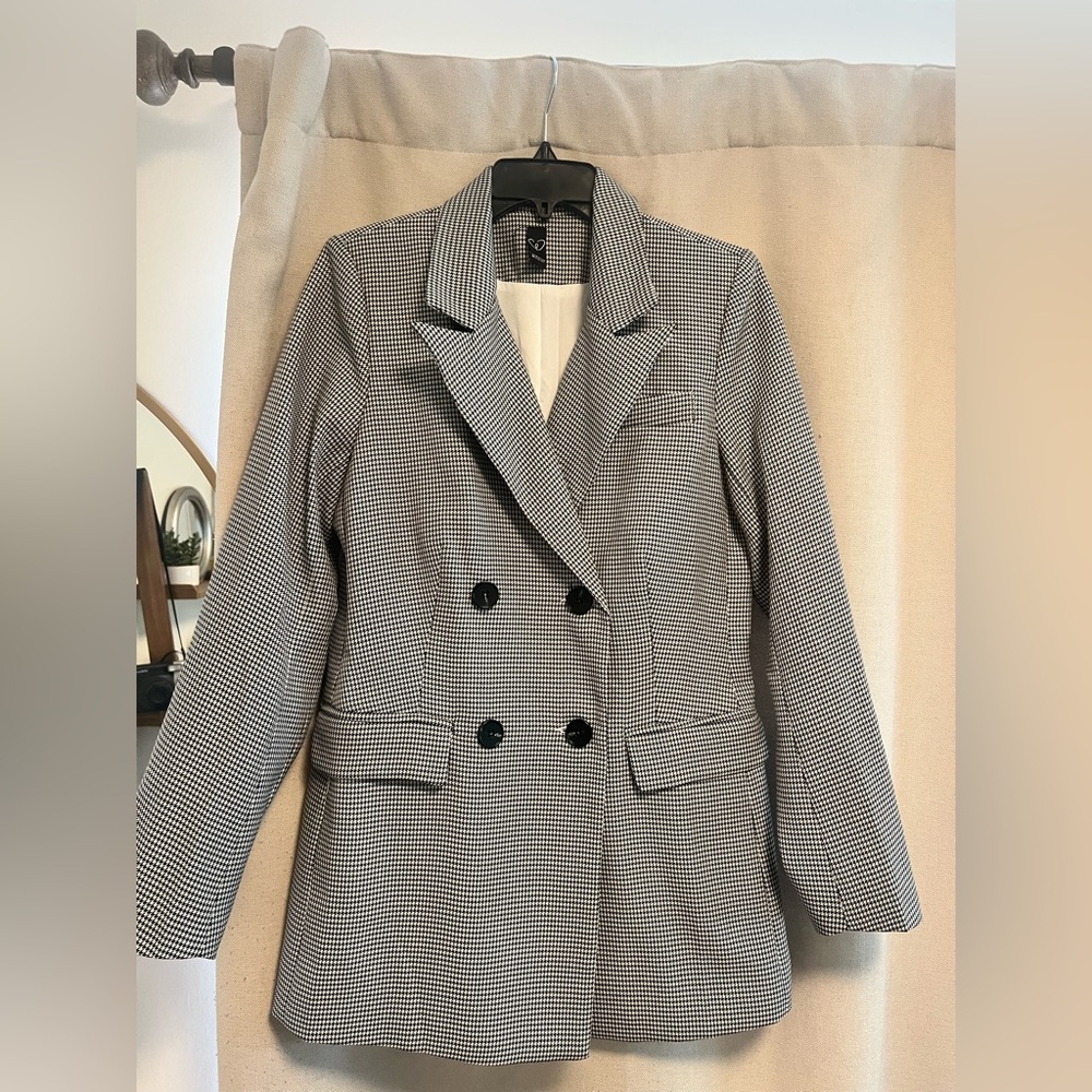 Windsor Black and White Checkered Blazer